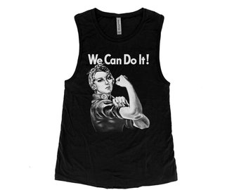 Rosie Tank - Muscle Tee - Muscle Tank - Rosie the Reveter - Summer Shirt - Vacay Shirt - We Can Do It - Tank Top for Women - Rosie Shirt