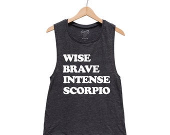 Scorpio Muscle Tank Top, Women Tank Top, Astrology Shirt, Birth Sign, Zodiac Sign, Muscle Tank Top, Gift for Scorpio, Birthday Shirt