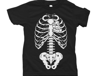 Kids Halloween Tshirt, Skeleton Shirt, Skeleton Tshirt, Horror Shirt, Scary Shirt, Halloween Costume, Boys Shirt, Girls Shirt, Funny Shirt