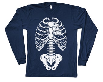 Halloween Long Sleeve Shirt, Skeleton Long Sleeve, Gothic TShirt, Halloween Gift, Horror Shirt, Ghost Shirt, Scary Shirt, Boo Shirt