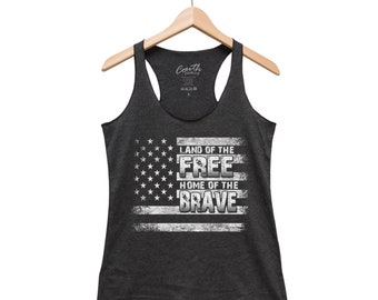 American Flag, USA Tank Top, Graphic Tee, Racerback Womens Clothing, Independence Day, 4th of July Outfit, America Gift for Her, Patriotic T