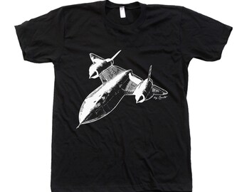 SR-71 ブラックバード Tシャツ：飛行機グラフィックTシャツ、ユニ