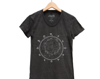 Zodiac Shirt, Women's T-shirt, Zodiac Star, Zodiac Constellation, Graphic Tee, Birth Stone, Ladies T-shirt, Capricorn, Aquarious, Astrology
