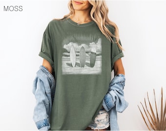Surfer Shirt, Beach T shirt, Comfort Colors® Unisex T-shirt, Women's T-shirt, Vacation Shirt, Retro T-shirt, 100% Cotton