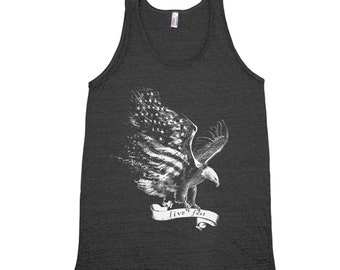 Eagle Tank Top, Unisex Tank Top, American Flag Tank Top, Racerback Tank Top, Live Fast, 4th of July, Independence Day, American Tank Top
