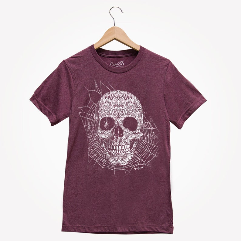 Halloween Shirt for Men Graphic Tee Skull Tshirt for Women Funny T Shirt Halloween Gift for Men Gothic T-shirt image 3