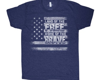 American Flag Shirt for Men 4th of July Shirt for Women USA Tshirt Gift for Dad America T-shirt Screenprint Graphic Tee Gift for Friend
