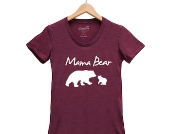 Mama Bear Shirt, Gift for Mom, Womens Junior T shirt, Gift for Women, Graphic Tee, Animal T-shirt, Mothers Day, Mama Shirt, Gift for Wife