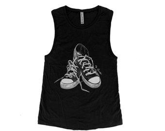 Skeakers Tank - Muscle Tee - Muscle Tank - Cute Shirt - Summer Shirt - Vacay Shirt - Gift for Women - Tank Top for Women - Womens Shirt
