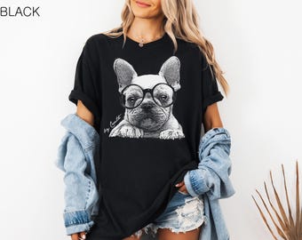 French Bulldog Comfort Colors® T shirt, Unisex T-shirt, Women's T-shirt, Puppy Shirt, Dog Lover T-shirt, Retro T-shirt, 100% Cotton