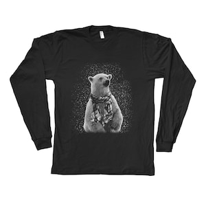Christmas Shirt, Polar Bear Long Sleeve Tshirt, Bear Shirt, Christmas Gift, Christmas Tshirt, Funny Shirt, Holiday Gift, Graphic Tee
