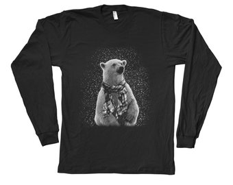 Christmas Shirt, Polar Bear Long Sleeve Tshirt, Bear Shirt, Christmas Gift, Christmas Tshirt, Funny Shirt, Holiday Gift, Graphic Tee