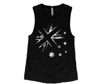Australian Flag Womens Tank Top, Aussie Shirt, Australia Tank Top, Flag Graphic Tee