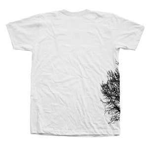 Tree T-shirt, Men's T-shirt, Unisex T-shirt, Screen Print, Crew Neck, 100% Cotton, Tree Shirt, White T-shirt, Short Sleeve image 2