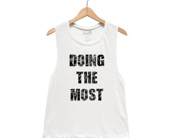 Women's Flowy Scoop Muscle Tank, Muscle Tee, Workout, Gym, Yoga, Fitness, Summer, Funny Shirt