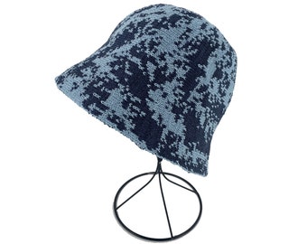 Women Hat, Bucket Cap for Women, Gift For Her, Bungee Bucket Hat, Minimalist, Boho Hat, Blue Hat, Birthday Gift for Friend