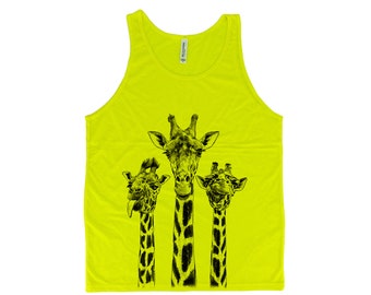 Giraffe Shirt, Animal Shirt, Giraffe  Tank Top, Mens Tank Top, Beach Shirt, Camping Shirt, Black Tank Top, Graphic Tee , Womens Tank