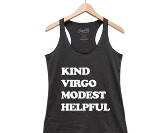 Virgo Tank Top, Women Tank Top, Racerback Tank Top, Birth Sign Shirt, Gift for Birthday, Gift for Women, Personality Shirt, Zodiac Shirt