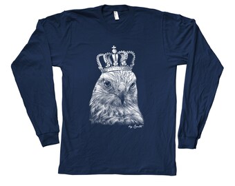 Hawk Shirt, Hawk Long Sleeve Tshirt, Animal Shirt, Fathers Day Gift, Christmas Tshirt, Funny Shirt, Birthday Gift, Graphic Tee, Mens Tshirt