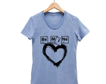 VALENTINES DAY Women Junior Shirt Triblend T-shirt Hand Screen Print Gift for Girlfriend Heart Shirt Valentine Shirt Couple Shirt