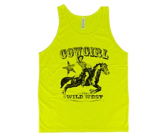 Cowgirl Shirt, Horse Shirt, Cowgirl Tank Top, Mens Tank Top, Beach Shirt, Rodeo Shirt, Black Tank Top, Graphic Tee, Womens Tank