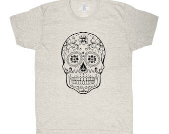 Skull Tshirt, Halloween Shirt, Sugar Skull, Men Graphic Tee, Black tshirt, Halloween Costume, Spider Web, Gothic, Tshirt Men, Funny Shirt
