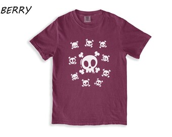 Halloween Skull Shirt, Comfort Colors Gothic Tee