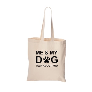 Dog Tote Bag for Women Cute Bag Animal Cotton Bag Gift for Friend Birthday Dog Mom Gift Dog Lover Beach Bag for Girl