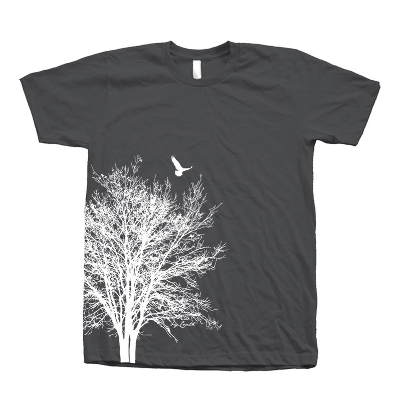 Tree T-shirt, Men's T-shirt, Unisex T-shirt, Screen Print, Crew Neck, 100% Cotton, Tree Shirt, White T-shirt, Short Sleeve Asphalt