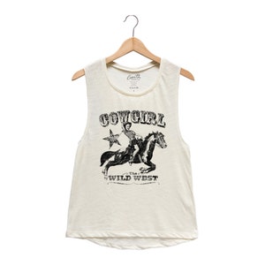 Cowgirl Tank Top for Women Shirt for Concert Gift for Women Western Shirt Graphic Tee for Country Girl Racerback Tank Top Rodeo Shirt