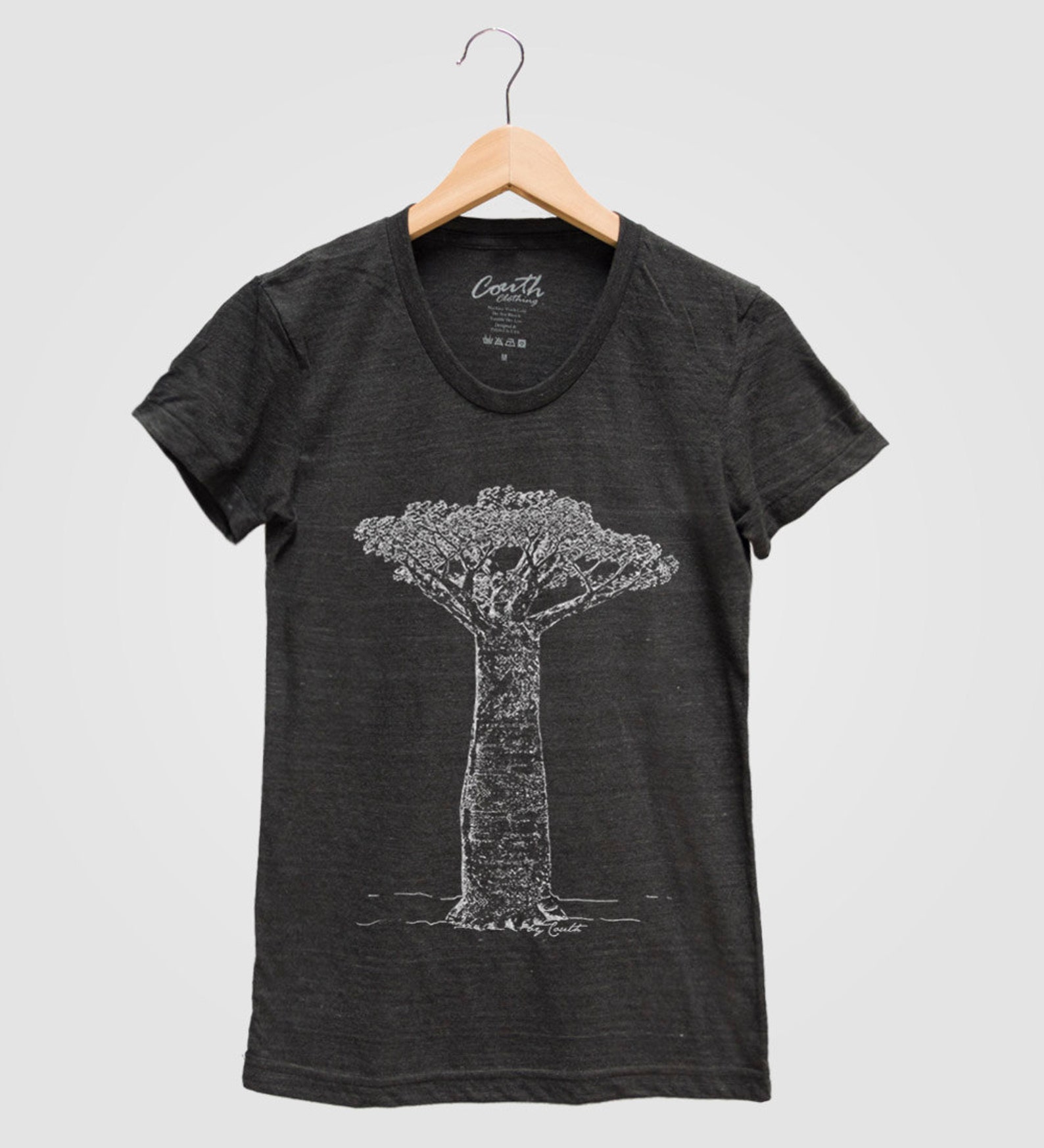 BAOBAB Shirt Custom Hand Screen Print Triblend Short Sleeve Etsy