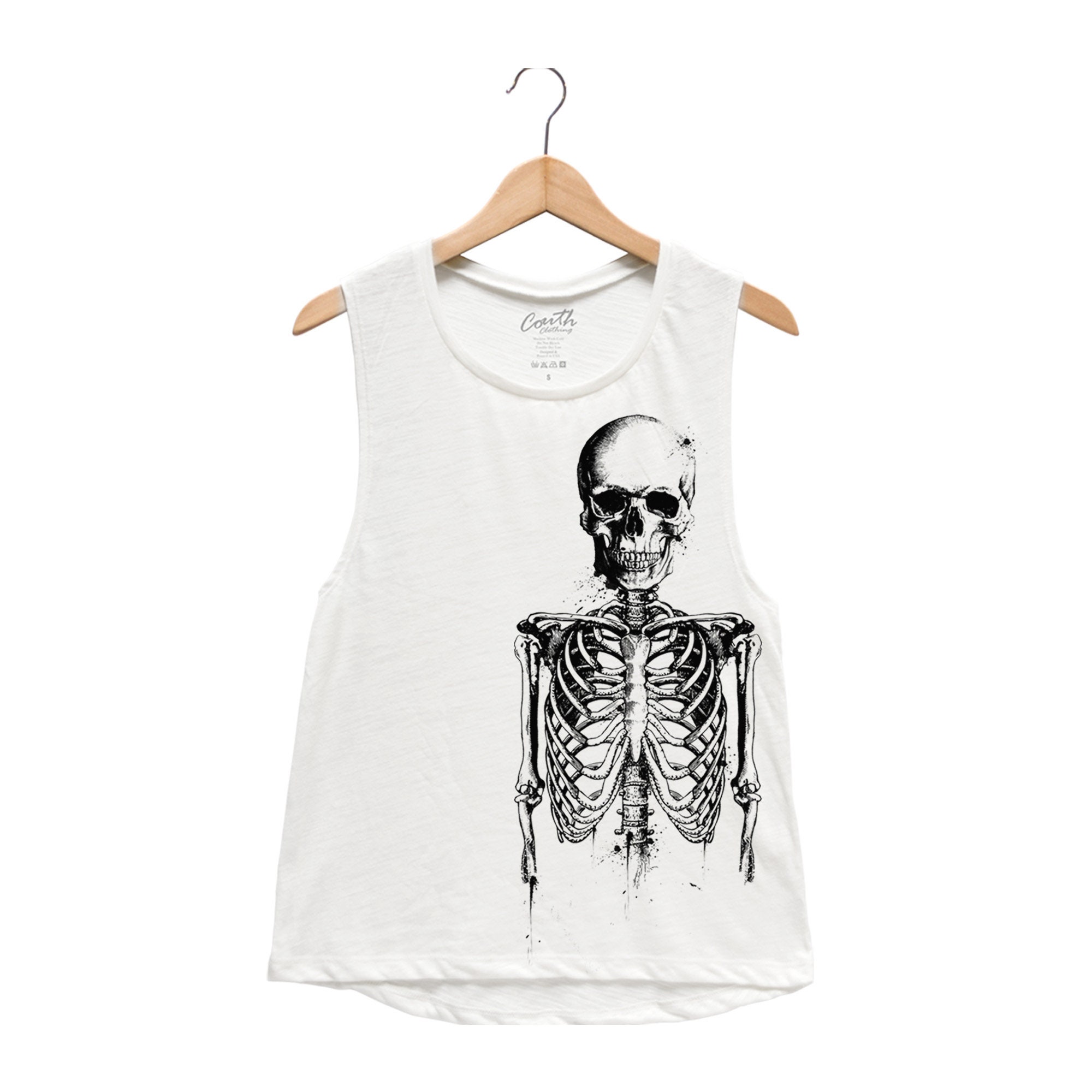 Womens Skeleton Body Halloween Graphic T Shirt - T-Shirt & Tank