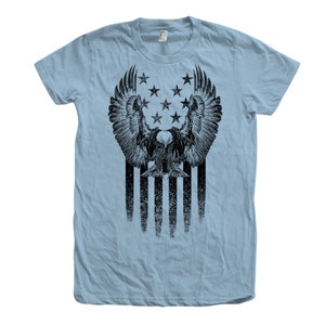 Womens Junior Tshirt, Eagle Tshirt, Rosie the Reveter, USA Tshirt, America Shirt, Flag Tshirt, Animal Tshirt, Birthday Gift