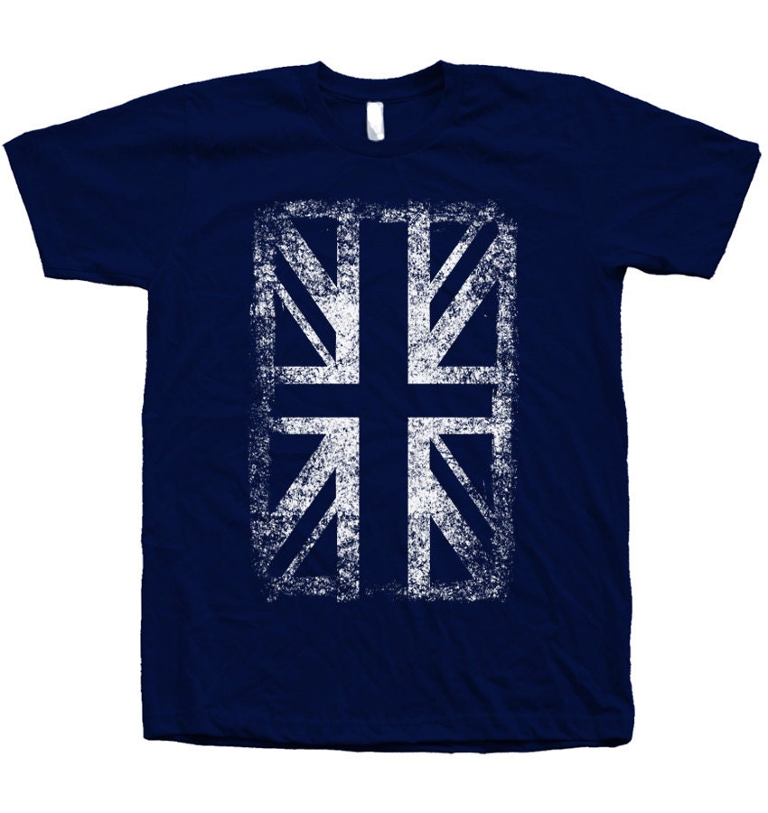 Union Jack Tshirt Unisex Hand Screen Print Crew Neck - Etsy