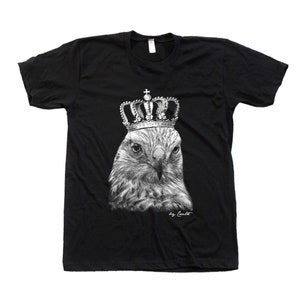 Hawk Shirt, Mens Tshirt, Crew Neck, Bird T-shirt, Cute T-shirt, Short Sleeve Tshirt, Grey T-shirt, Dad, Animal Shirt, Nature Shirt