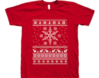 Ugly Christmas Sweater, Cristmas Tshirt, Holiday Gift, Christmas Gift, Funny Shirt, Graphic Tee, Deer Shirt, Ugly Sweater Shirt