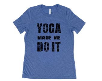 Yoga Shirt, Womens Tshirt, Cute Shirt, Summer Shirt, Screenprint Shirt, Workout Shirt, Birthday Gift, Graphic Tee