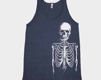 Halloween Shirt - Skeleton Tank Top - Gothic Women Tank Top - Unisex Tank Top - Mens Tank Top - Halloween Costume - Funny Halloween
