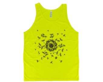 Flower Shirt, Nature Shirt, Plant Tank Top, Mens Tank Top, Beach Shirt, Camping Shirt, Dandelion Tank Top, Graphic Tee, Womens Tank