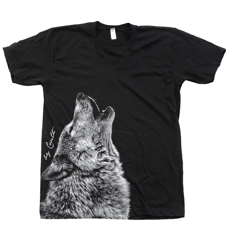 Wolf T-shirt Unisex Crew Neck Mens Shirt American Apparel | Etsy