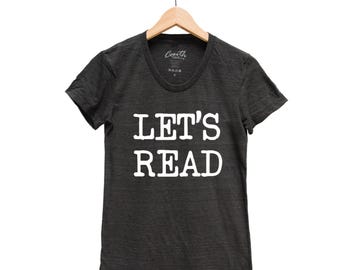 Book Lover Shirt, Women Junior T-shirt, Funny T-shirt, Tri-Blend Short Sleeve Tshirt, Teacher Shirt, Womens Clothing, Fitted Shirt