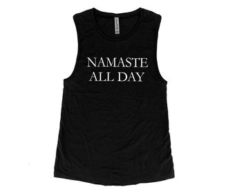 Womens clothing tank top for women muscle tee graphic shirt choose namaste top gift for mom nature workout yoga gifts beach funny shirt