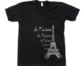 Eiffel Tower Tshirt, Mens Tshirt, Unisex Tshirt, Screen Print, Crew Neck, Travel Shirt, France Tshirt, Paris Shirt, Short Sleeve