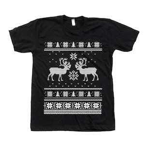 Ugly Christmas Sweater, Cristmas Tshirt, Holiday Gift, Christmas Gift, Funny Shirt, Graphic Tee, Deer Shirt, Ugly Sweater Shirt