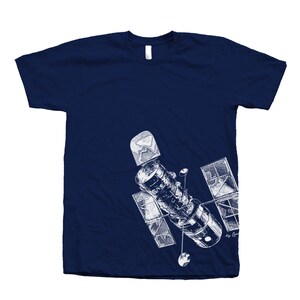 Hubble Telescope Tshirt for Men, Space Shirt for Women, Graphic T-shirt, NASA T Shirt, Gift for Dad, Gift for Teacher, Back to School Navy