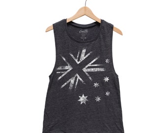 Australian Flag, Flag Shirt, Muscle Tank Top, Women Tank Top, Flag Shirt, Patriotic, Aussie Flag, Summer Shirt, Funny Shirt,