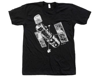 Ready to Ship, Size XL, Hubble Tshirt, Men's T-shirt, Space Graphic Tee, Screen Print, Crew Neck, Short Sleeve T-shirt, Nasa Shirt