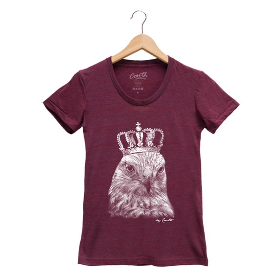 Hawk Graphic Tee: Women's Tri-Blend Bird Shirt