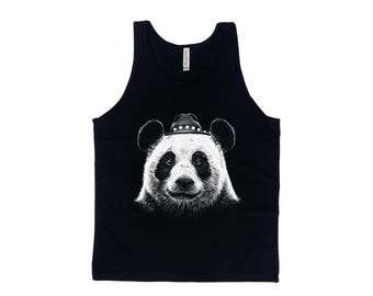 Panda Graphic Tank Top: Unisex Animal Print Shirt