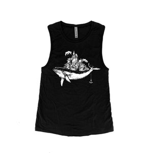 Whale Tank Top for Women Animal Shirt Gift for Her Summer Racerback Tank Top Cute Screenprint Top for Girl Birthday Graphic Tee